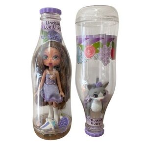 Yummi Land Soda Pop Doll Pet Lindsay Lue Lilac Lana Lavendar Cat 2 Pc Set